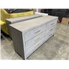 Image 2 : MODERN GREY 6 DRAWER DRESSER
