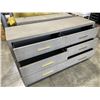 Image 3 : MODERN GREY 6 DRAWER DRESSER