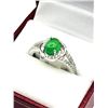 Image 3 : STERLING SILVER NATURAL GREEN ONYX (1.40CT) WITH CZ (0.20CT) RING, SIZE 9, W/A $260.00.
