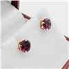 Image 3 : 10KT YELLOW GOLD NATURAL GARNET (2.02CT) EARRINGS, W/A $700.00. GARNET IS THE BIRTHSTONE FOR JANUARY