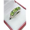 Image 3 : STERLING SILVER NATURAL PERIDOT (2.73CT) RING, SIZE 7,  W/A $750.00. PERIDOT IS THE BIRTHSTONE FOR A
