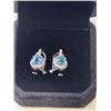Image 1 : NEW S925 1.0CT EACH NATURAL SWISS BLUE TOPAZ LEVERBACK EARRINGS MOUNTED IN 925 STERLING SILVER W/ WH