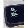 Image 3 : NEW S925 1.0CT EACH NATURAL SWISS BLUE TOPAZ LEVERBACK EARRINGS MOUNTED IN 925 STERLING SILVER W/ WH