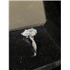 Image 3 : NEW S925 3.0CT PEAR CUT SIMULATED DIAMOND (CZ) TWIST RING ZIXE 8 MOUNTED IN 925 STERLING SILVER W/ W