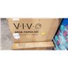 Image 1 : VIVO LIGHT WOOD 60'X30' TABLE TOP & VIVO BLACK SINGLE ELECTRIC MOTOR DESK FRAME