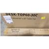 Image 2 : VIVO LIGHT WOOD 60'X30' TABLE TOP & VIVO BLACK SINGLE ELECTRIC MOTOR DESK FRAME