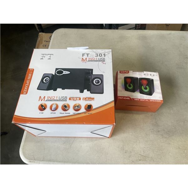 FT301 MINI 2.1 USB MULTIMEDIA SPEAKER AND YST-1046 MINI SPEAKER