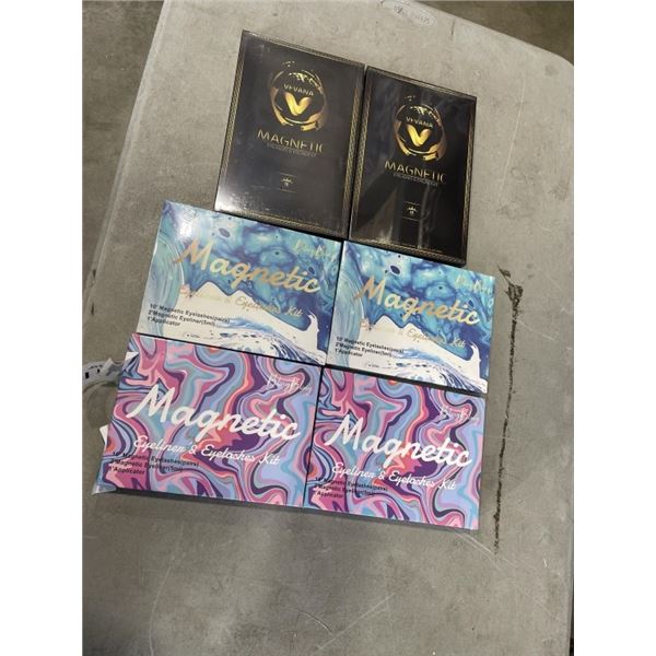 6 NEW SETS OF MAGNETIC EYELASHES WITH LINER KITS