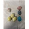 Image 1 : BAG W/ 7 SEMI PRECIOUS STONE EGGS