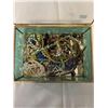 Image 3 : GLASS JEWELRY CASE W/ LOTS OF CONTENTS
