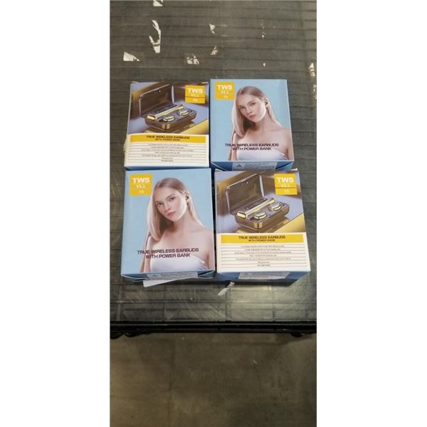 4 PAIRS OF WIRELESS EARBUDS