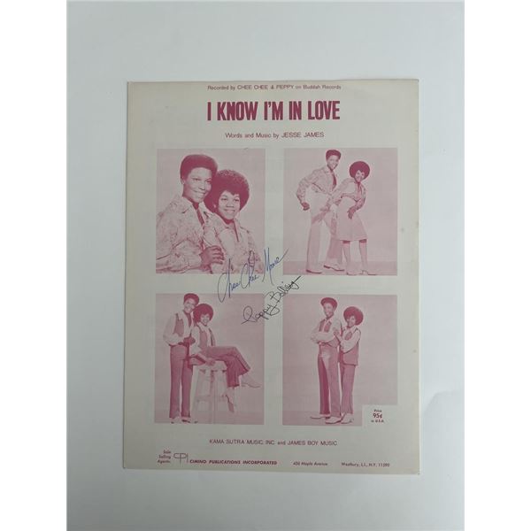 Chee-Chee and Peppy I Know I'm in Love signed sheet music