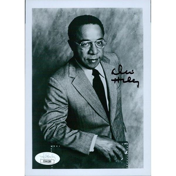 Roots Alex Haley signed photo. JSA Authenticated