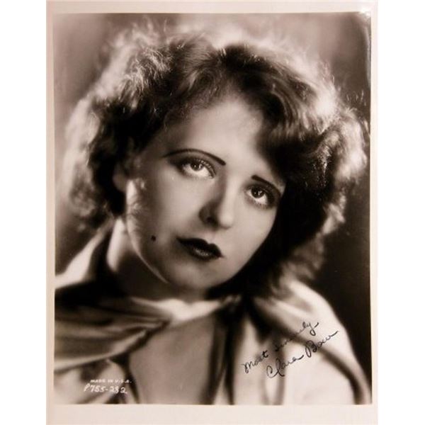 Silent Film Star Clara Bow signed portrait photo