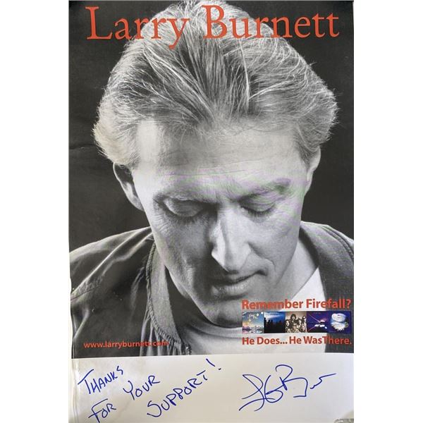 Firefall Larry Burnett signed poster