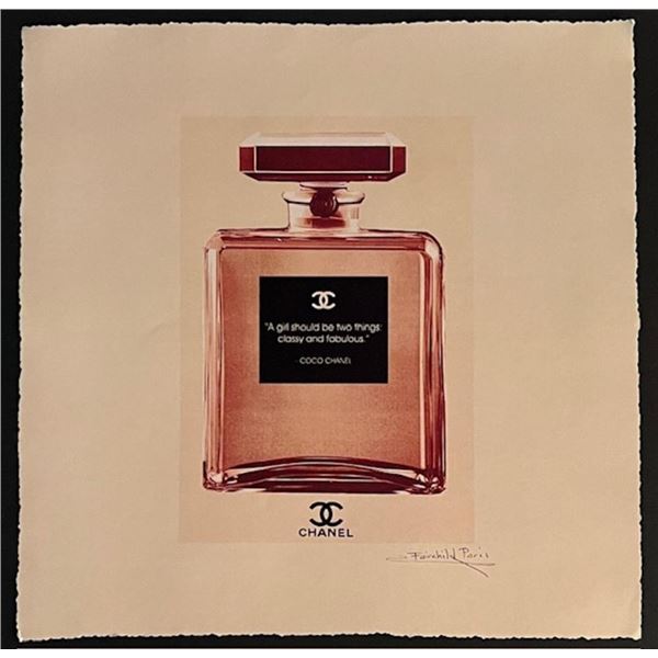 Chanel Paris Parfum Fairchild Paris Collection Deckled Edge Print.