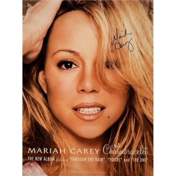 Mariah Carey signed "Charmbracelet" album poster