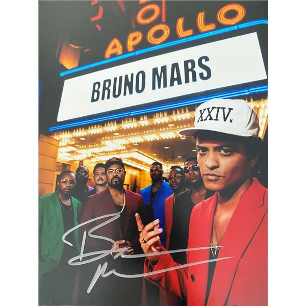 Bruno Mars signed photo