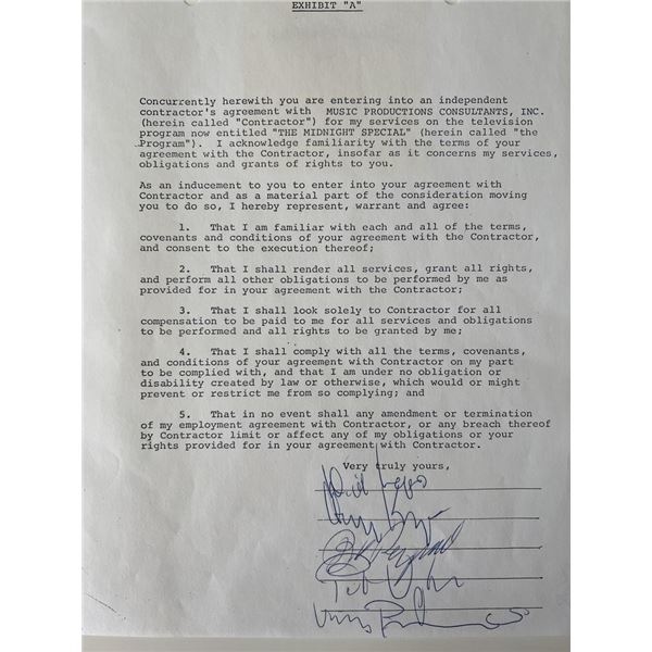 The Standells signed contract