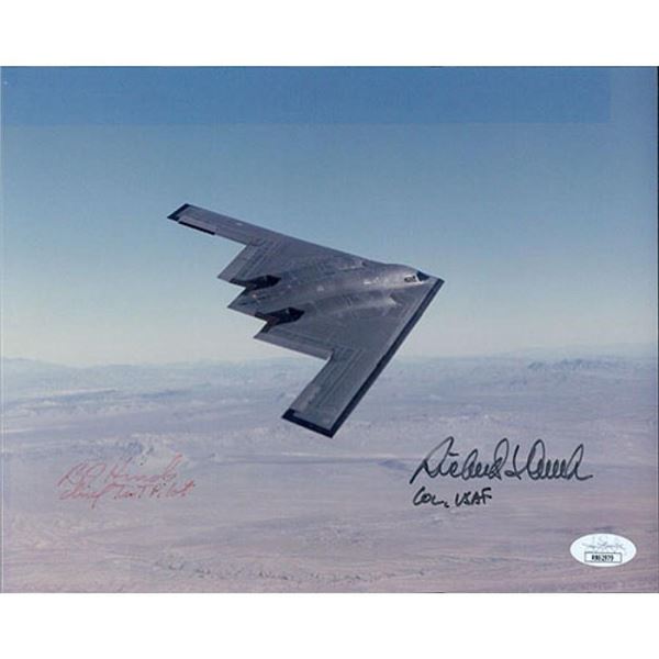 B-2 Bombers Pilots Bruce Hinds and Richard Couch signed photo. JSA Authenticated