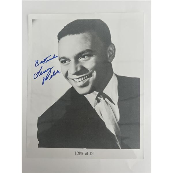 Lenny Welch signed photo