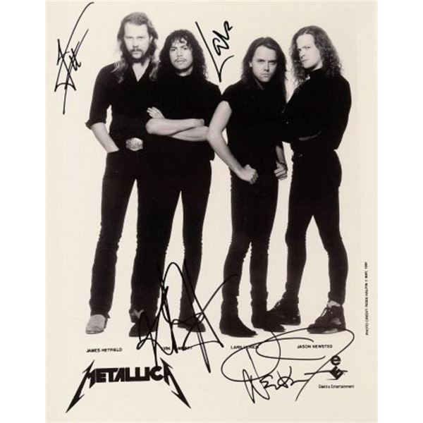 Metallica facsimile signed promo photo