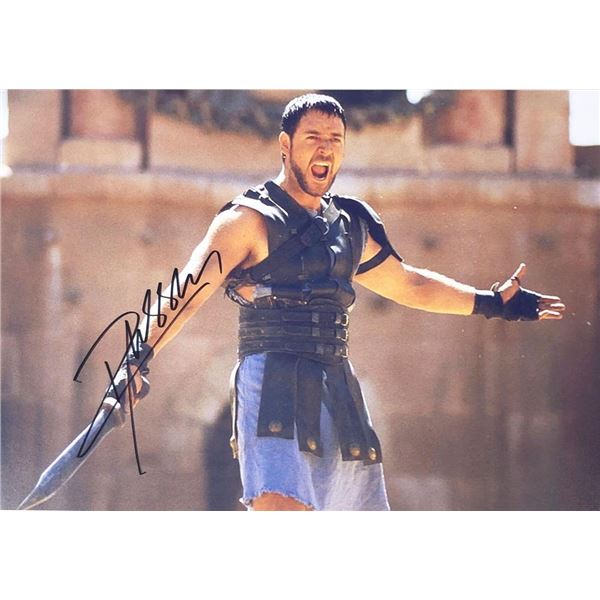 Gladiator Russell Crowe facsimile signed movie photo