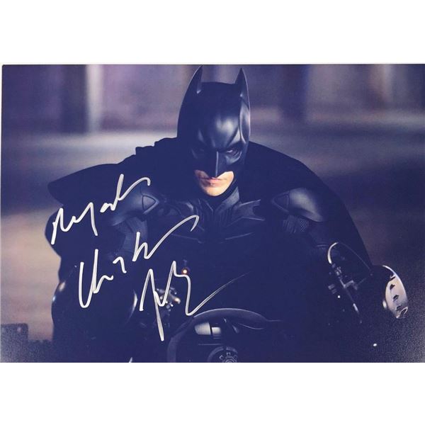 Batman Christian Bale facsimile Signed Movie Photo