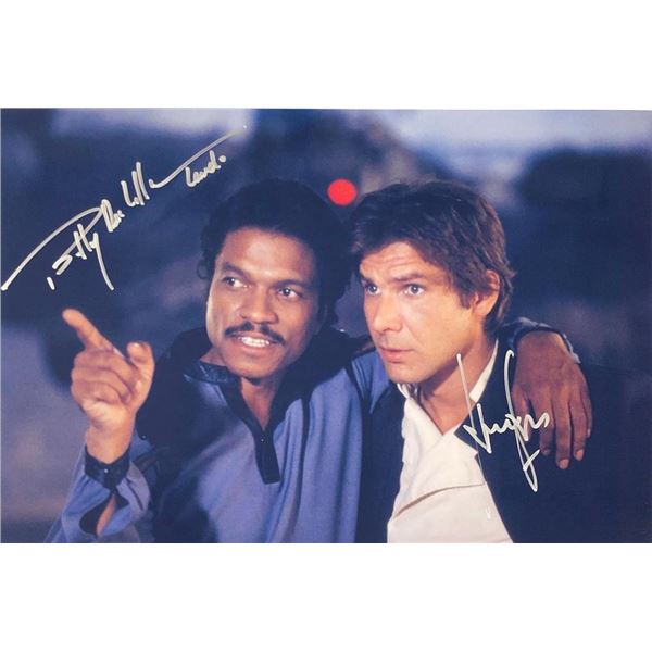 Star Wars Billy Dee Williams and Harrison Ford facsimile Signed Photo
