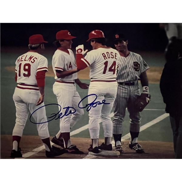 Pete Rose facsimile signed photo