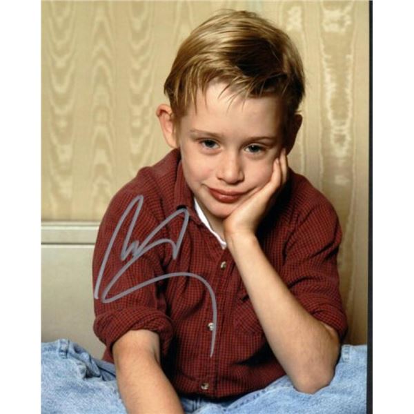 Home Alone Macaulay Culkin facsimile signed photo