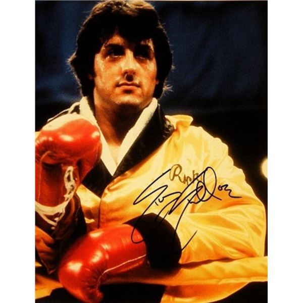 Sylvester Stallone signed movie photo