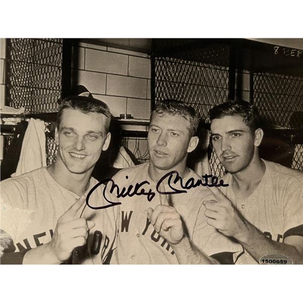 Mickey Mantle facsimile signed photo