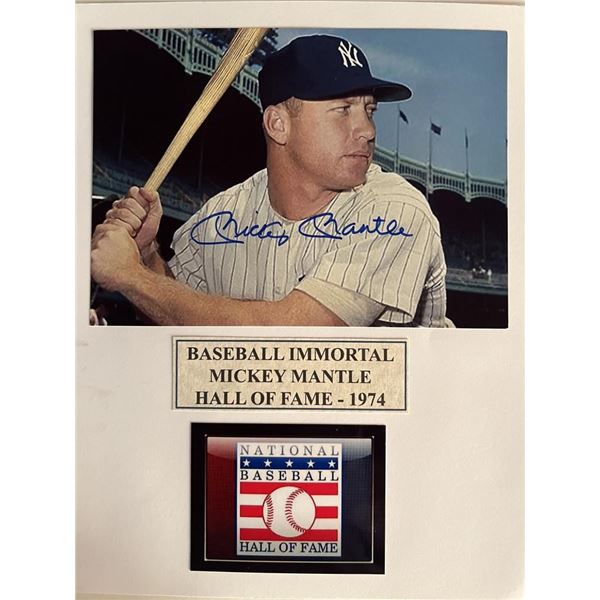 NY Yankees Mickey Mantle facsimile signed photo