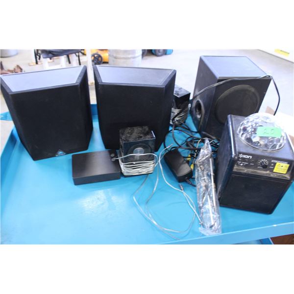 Stereo and Party Light System With Speakers
