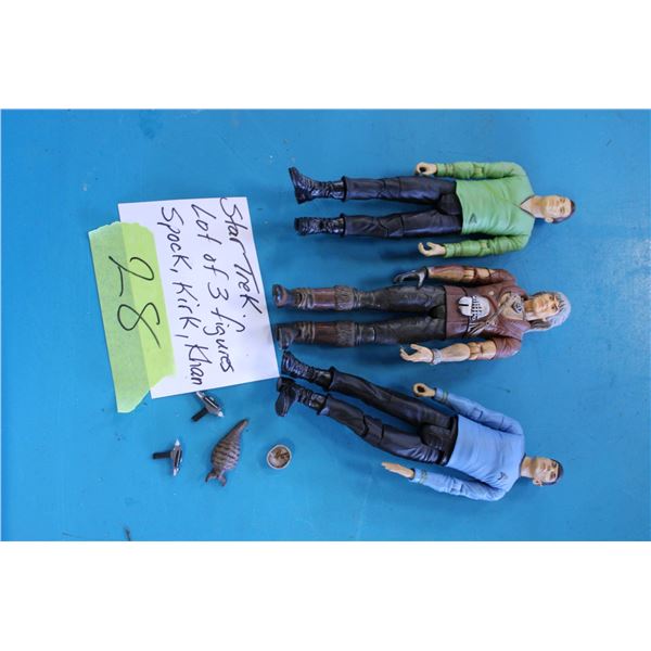 Star Trek Lot of 3 Figures with Accessories