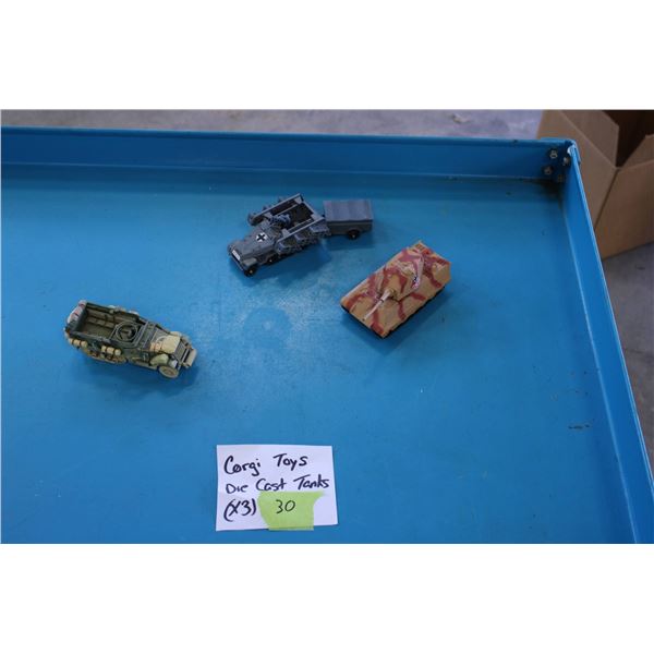Corgi's Toys Die-Cast Tank Lot (3 Items)
