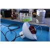 Image 1 : White Heat Lamp Fixture with Red Bulb