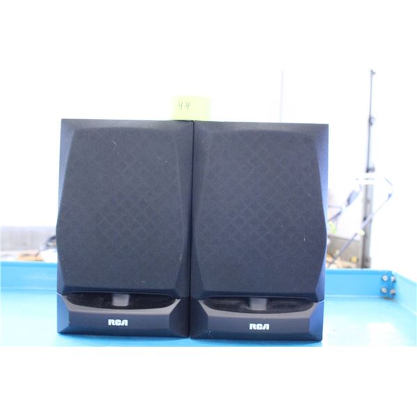 RCA Two-Way Speakers with Wooden Cabinets