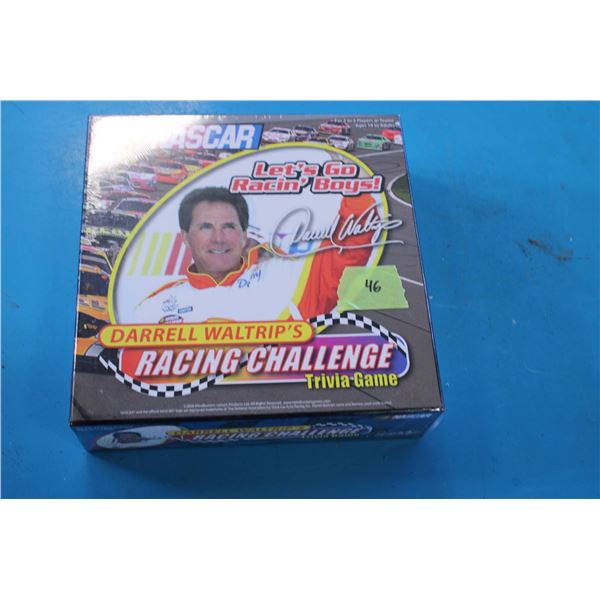 Darrell Waltrip's Racing Challenge Trivia Game, officially licensed by NASCAR. Features racing-theme