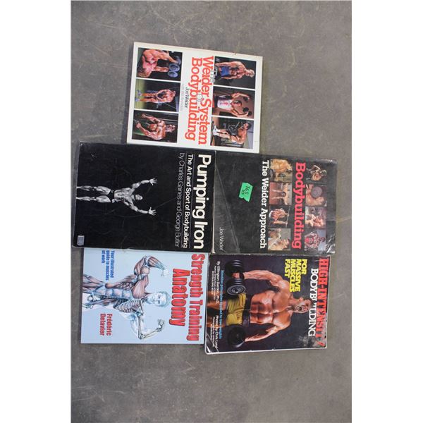 Five books related to bodybuilding and strength training: 