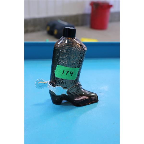 Avon Boot-Shaped Collectible Bottle With Decorative Spur