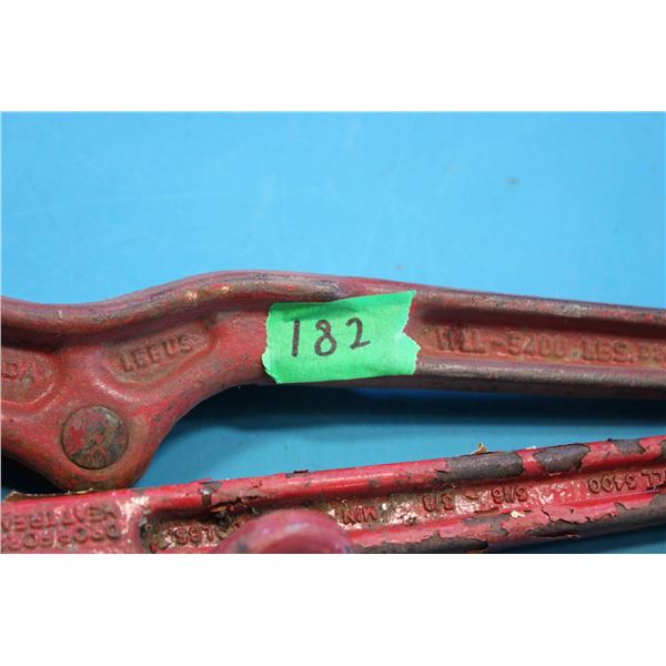 Red Lever Load Binders with Hooks Marked Little Mule