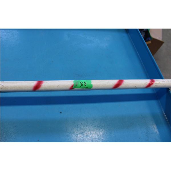 Curling Broom with Painted Handle and Straw Bristles

