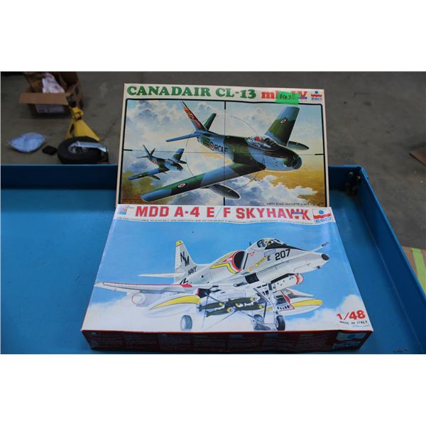 Two Model Kits: Canadair CL-13 and Mod A-4E/F Skyhawk, 1/48 Scale
