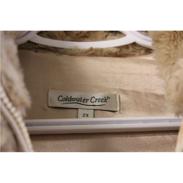 Coldwater Creek women's faux fur vest in size 2X. 