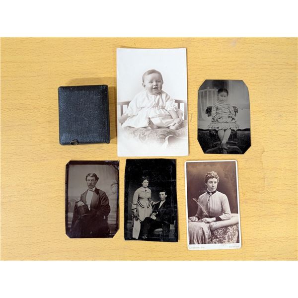 Lot of tintypes, late 1880’s, studio cards