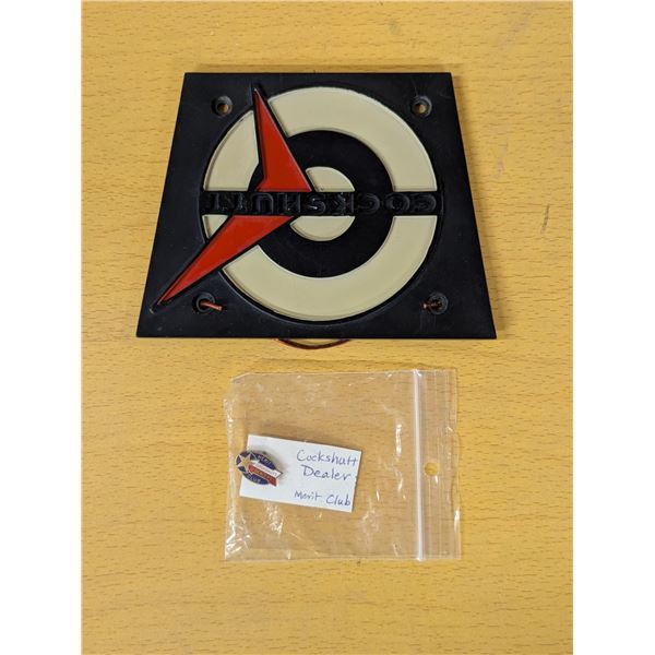 Cockshott plaque and Merit Club Dealership Pin