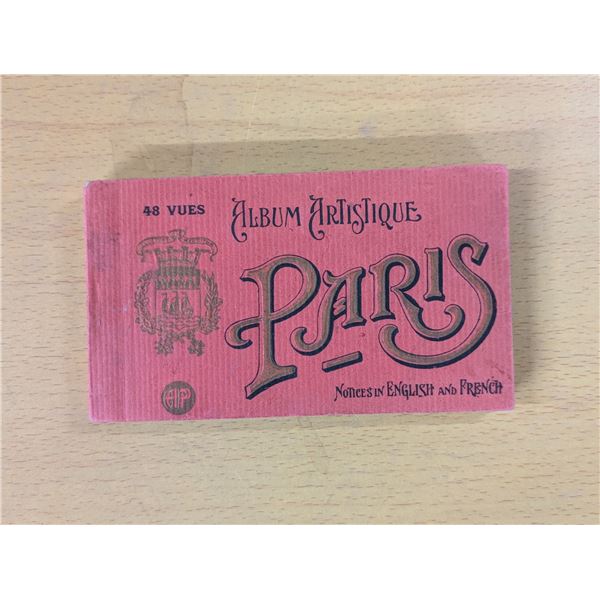 Antique Album of Artistic Postcards, 48 views of Paris circa 1920