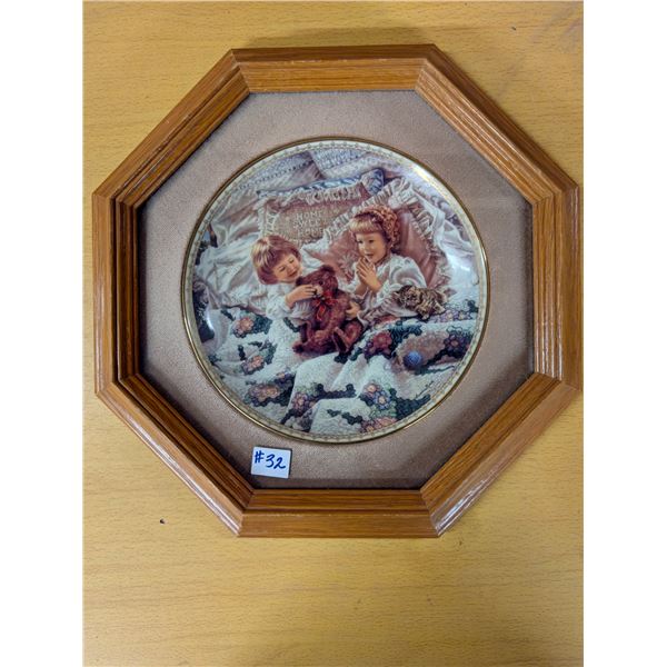 Framed plate, Morning Prayers